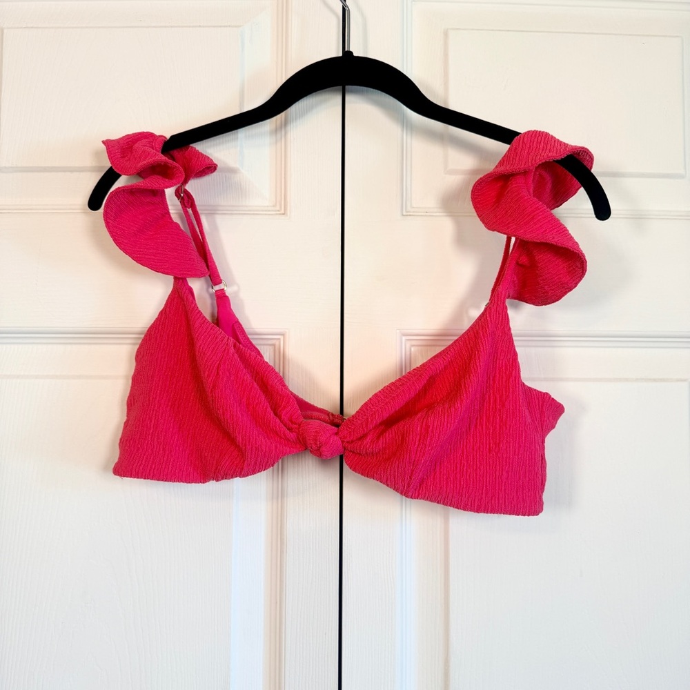 Peixoto Amari Knot Front‎ Bikini Top Pink XL